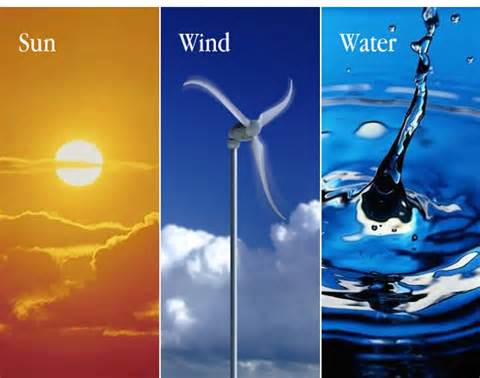 Sun, wind and water are natural energy resources that do not contaminate the Earth.  And we chose to use the oil...