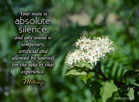 Mohanji quote - Your state is absolute silence
