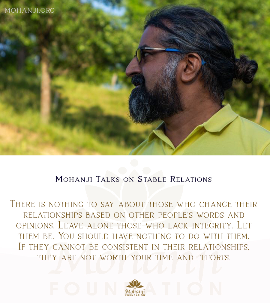 Mohanji quote - relations, stable 2